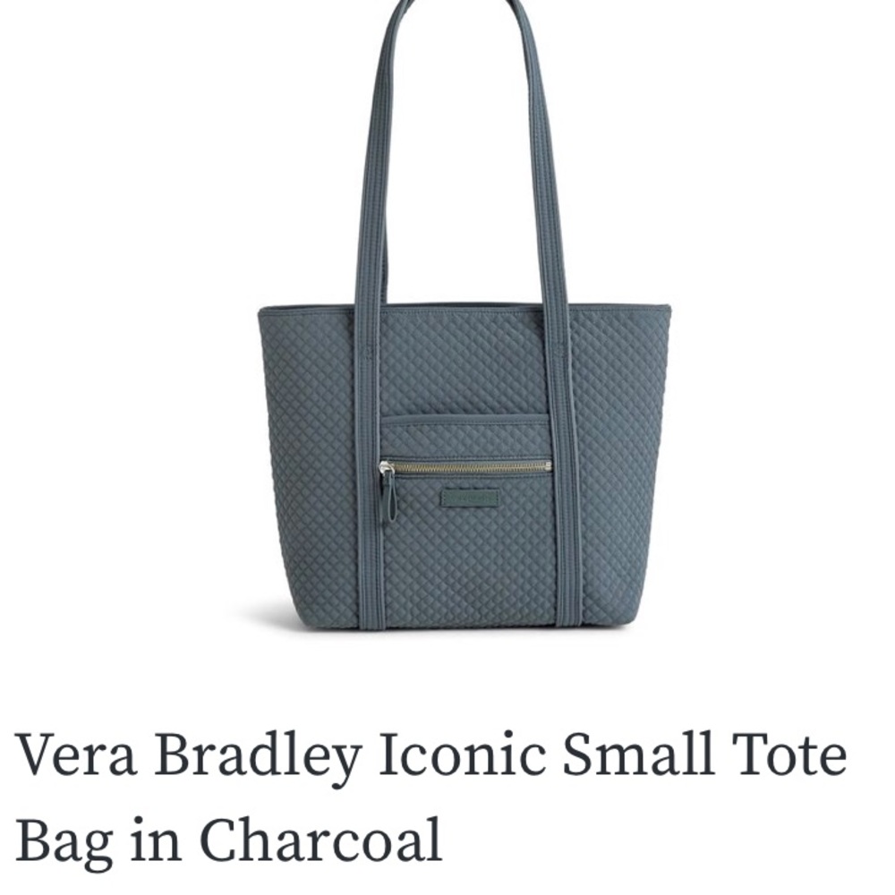 Iconic small vera tote in Charcoak