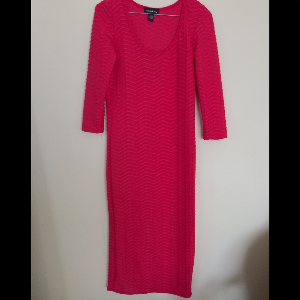 Pink midi dress