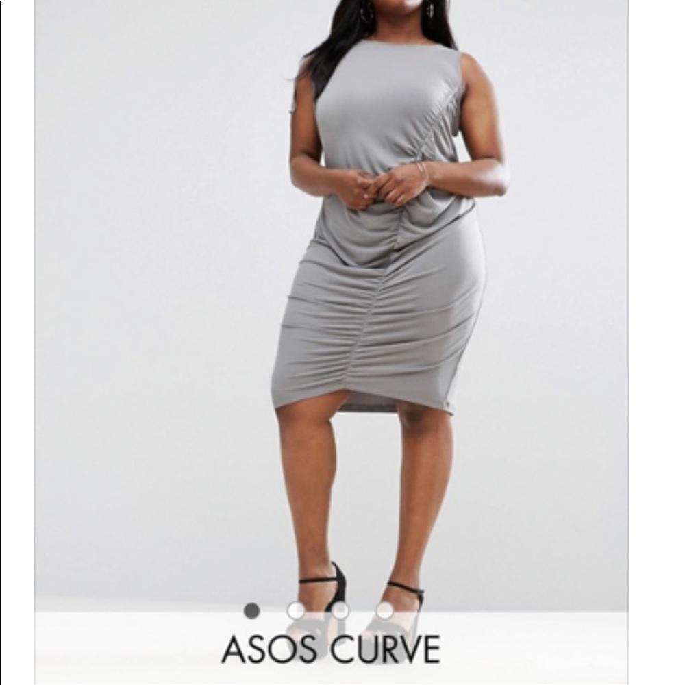 Curve Ruched Dress with Channel Detail