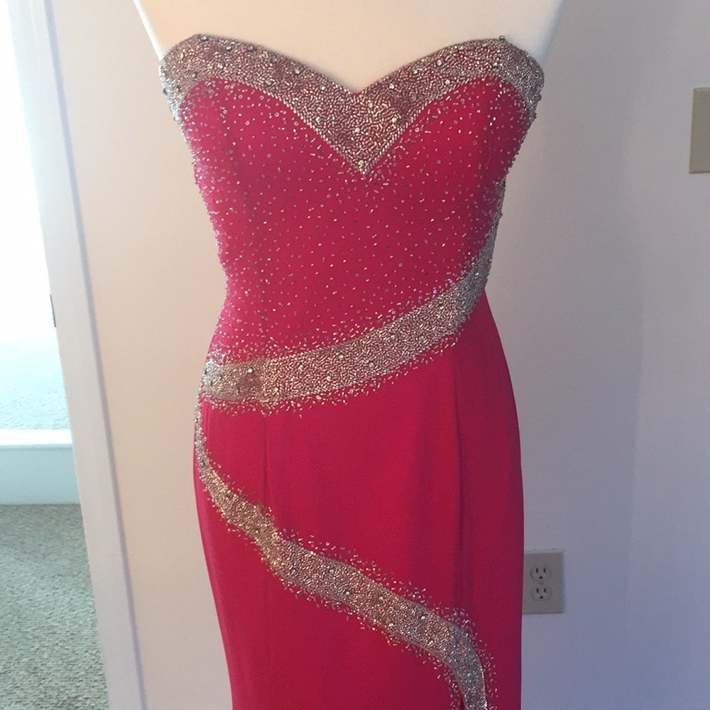 Alice of Paris hot pink gown