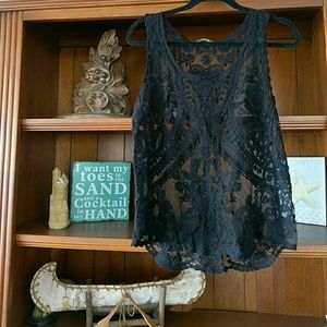 Sheer lace top