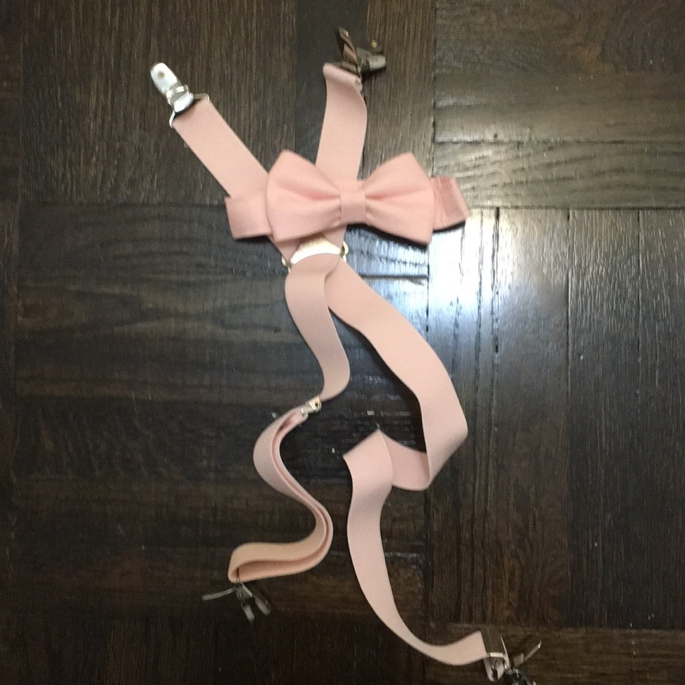 Baby boy bow tie/suspenders