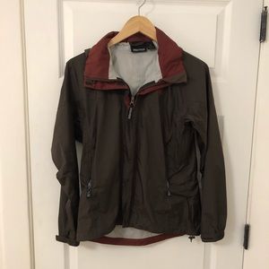 Women’s brown Marmot rain jacket