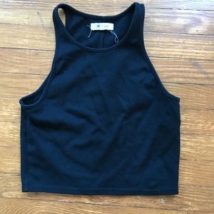 Madewell crop tank top in black