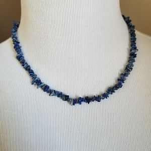Lapis Lazuli Beaded Blue Necklace
