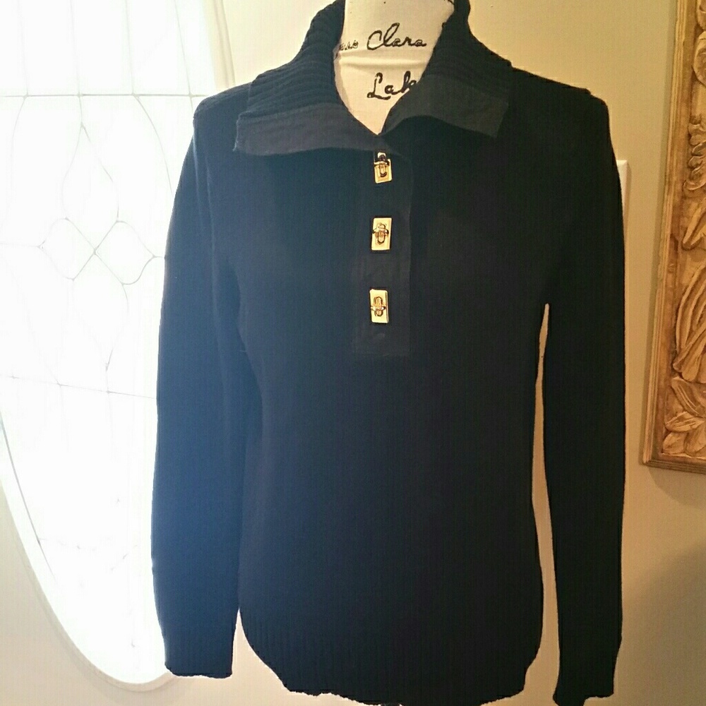 Lauren Ralph Lauren Black Pullover Sweater