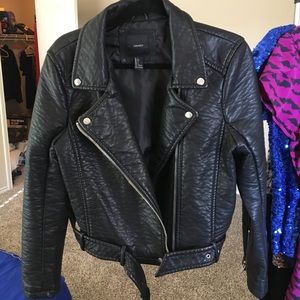Forever 21 Motorcycle jacket moto faux leather