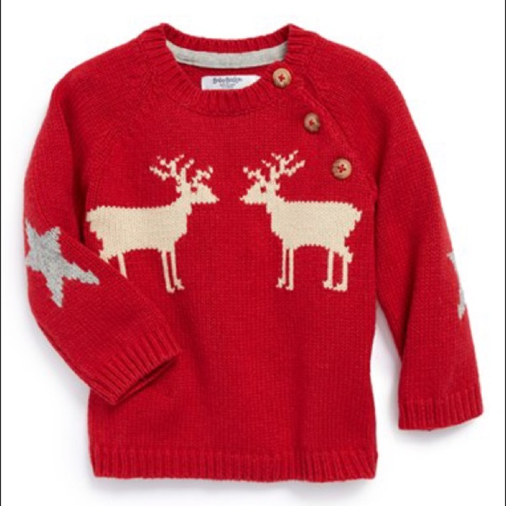 Baby Boden Fair Isle Reindeer Sweater