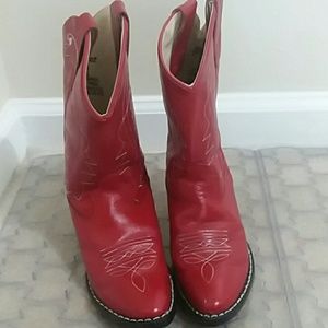 Old west children western boots red new without ta