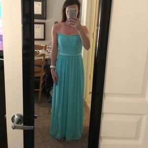 David’s bridal spa Long lace and mesh bridesmaid