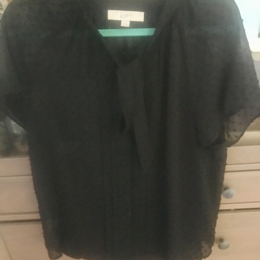 Retro style sheer pebbled top- beautiful for work