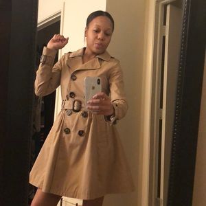 Women’s peplum trench coat