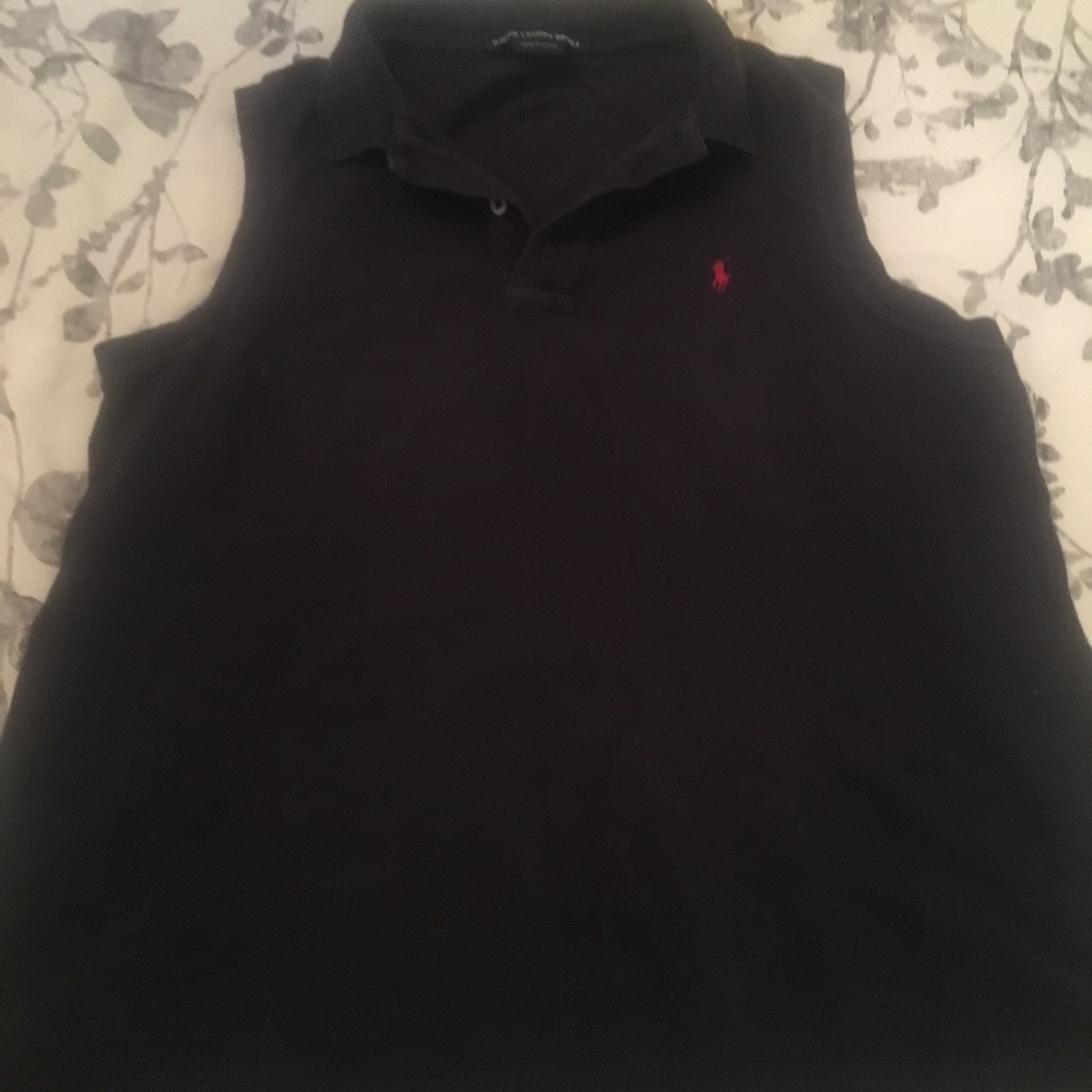 Sleeveless navy polo. Great condition