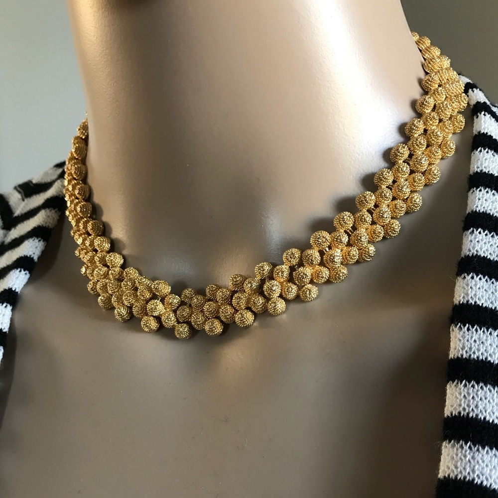 VINTAGE 2 Piece SET Necklace Bracelet GOLD PLATED