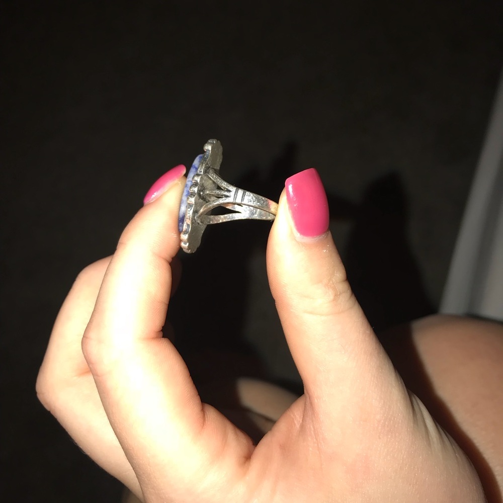 Blue and silver ring - Picture 2 of 2