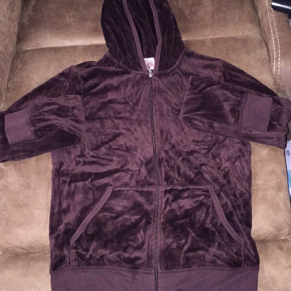 BURGUNDY ALL HAIL JUICY COTURE ZIP UP!