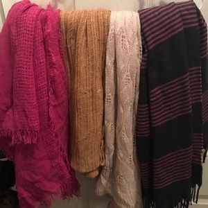 4 Assorted Pattern Scarves