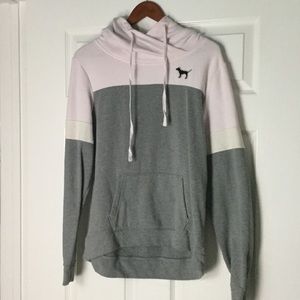 Pink high low hoodie