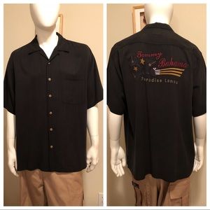 Tommy Bahama Silk Embroidered Camp Casual Shirt