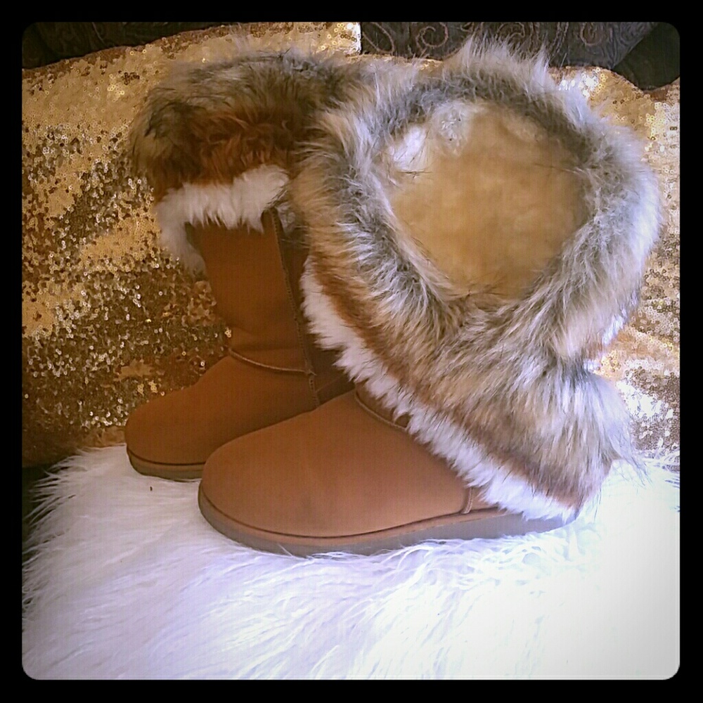 Gently Loved Faux Fur Boots $60 OBO