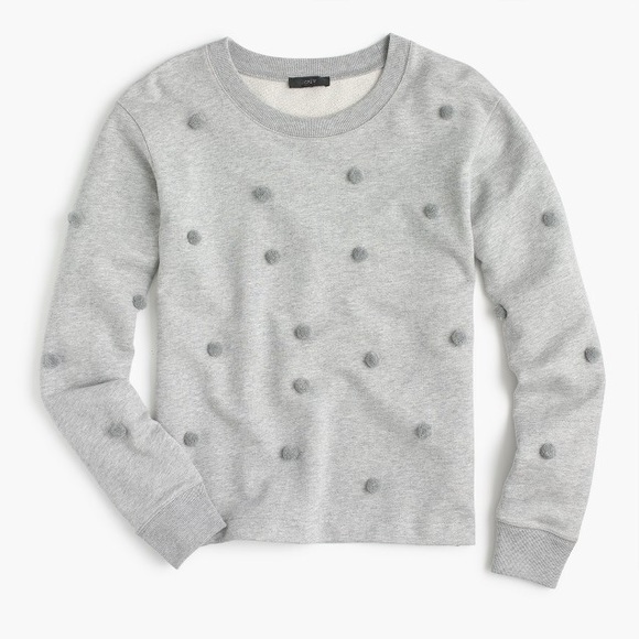 ⚡️New! Jcrew Pom Pom grey sweatshirt - Picture 3 of 6