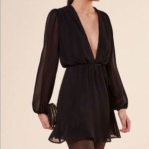Reformation Laughlin Dress XS in Black