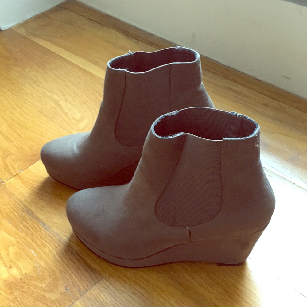 Wedge booties.