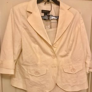 NWT Lane Bryant Cream Colored Skirt Suit