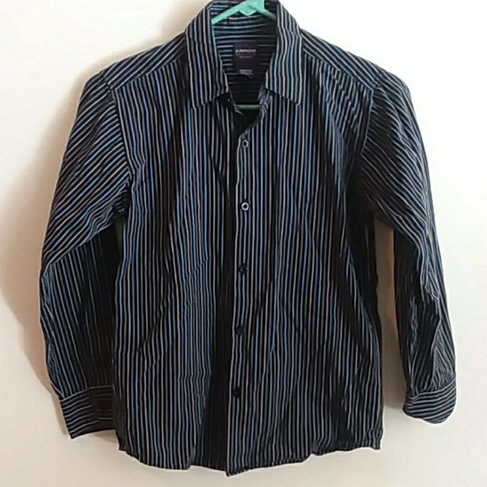L Button down dress TOP M 10/12  NICE
