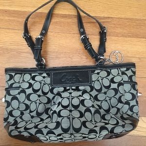 Coach Black and Gray Handbag