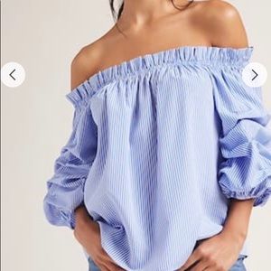 Striped Off Shoulder Top