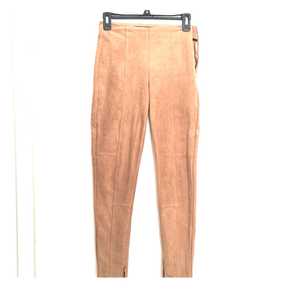 Zara Basic Faux Suede Pants, Slim Fit