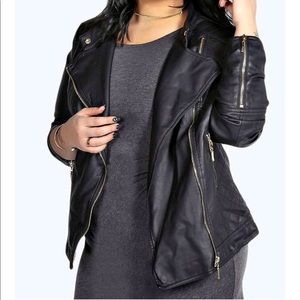 Faux Leather Moto Jacket