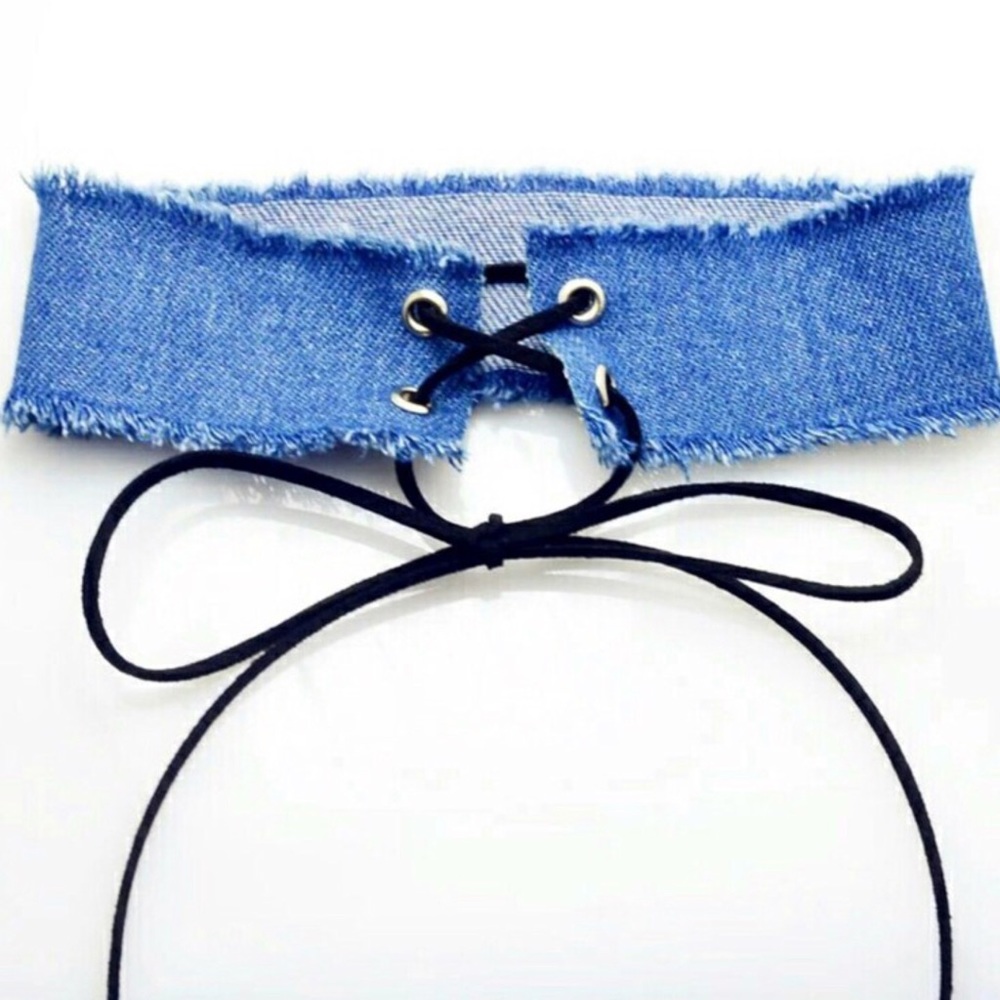 Fashion Denim Choker Collar