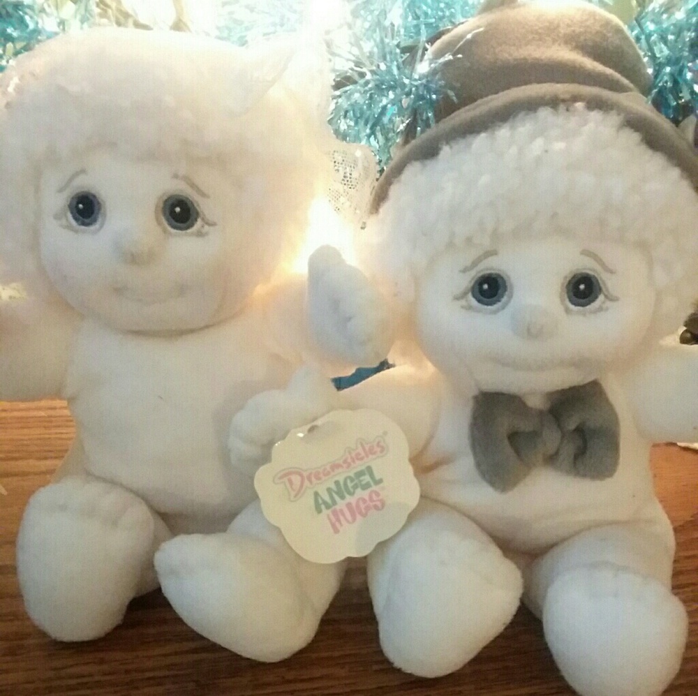 💝Vintage Dreamsicles Bride & Groom Angel Hugs