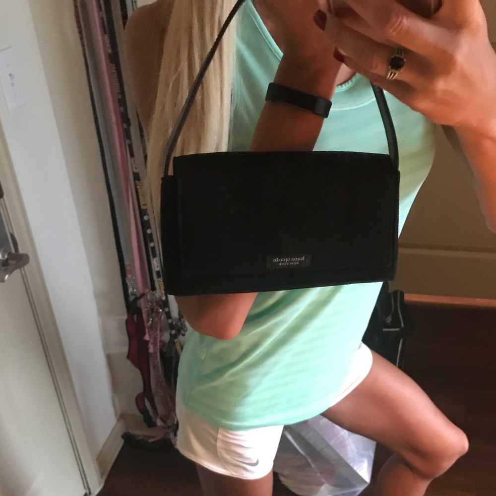 Kate Spade ♠️ small handbag; black. Nylon/Cloth.