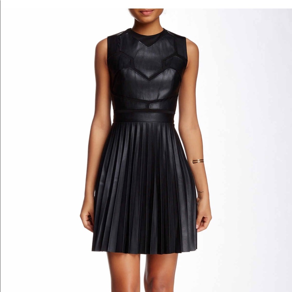 Bonded pleather dress