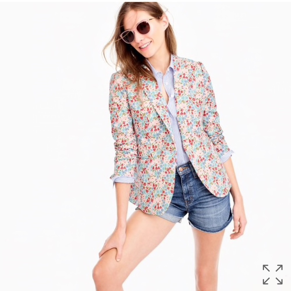 JCrew Campbell Blazer In Liberty Poppy FloralDaisy