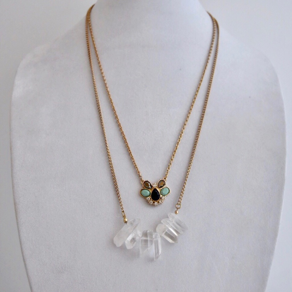 Double Layered Quartz Necklace