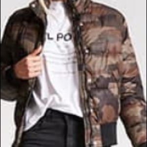 Camo Puffer Bomber Jacket