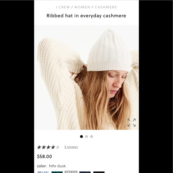 J crew 100% cashmere cream color hat. - Picture 7 of 8