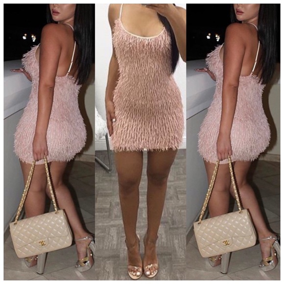 ❗️SALE❗️ Blush Fringe Confetti Dress - Picture 7 of 7