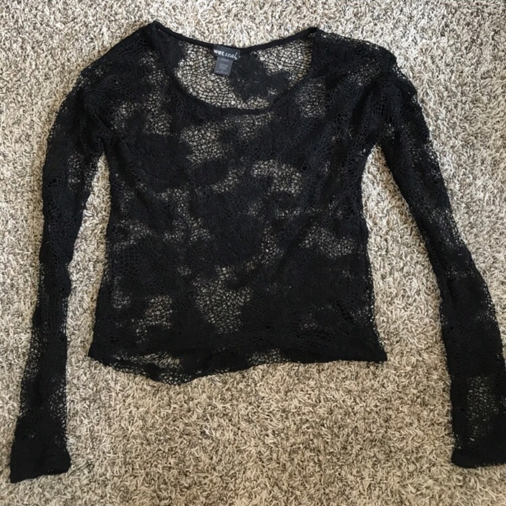 Black lace shirt