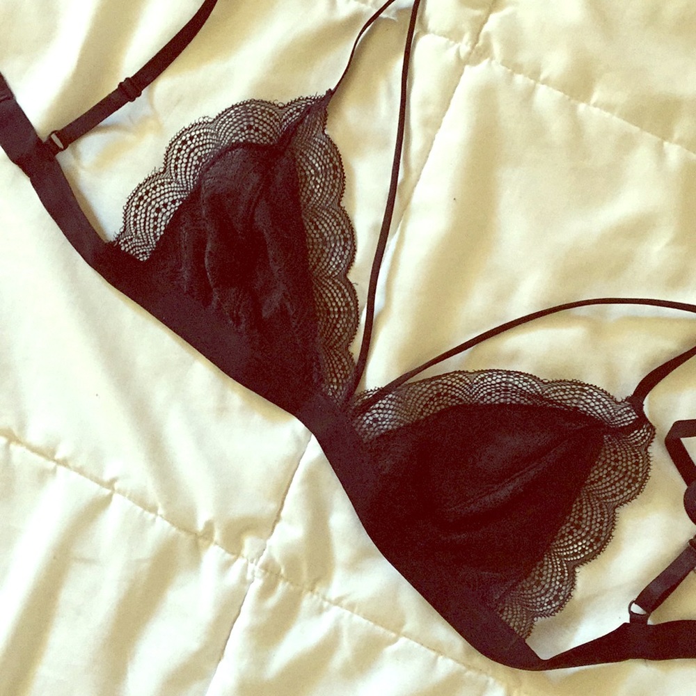 Urban Outfitters Black Lace Bralette