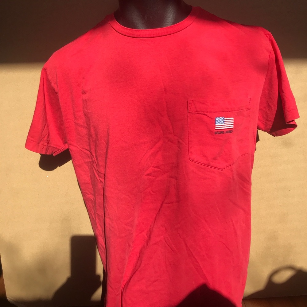 Vintage RL T-shirt w American flag embroidery