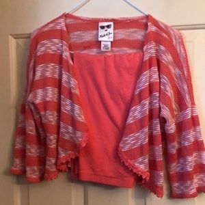 Girls peach shawl and pant set