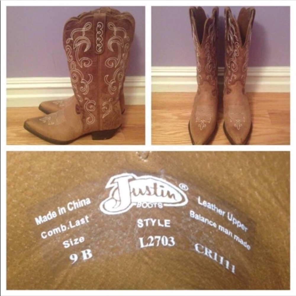 Like new Justin boots