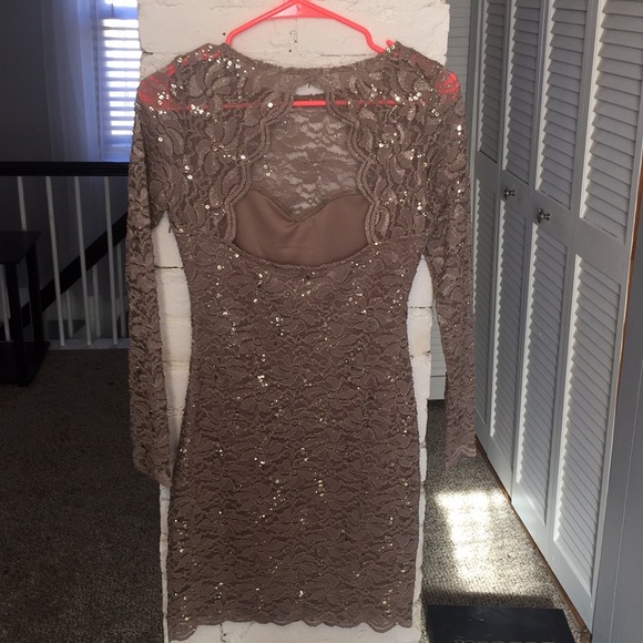 🔥SEXY gold lace dress - Picture 2 of 4