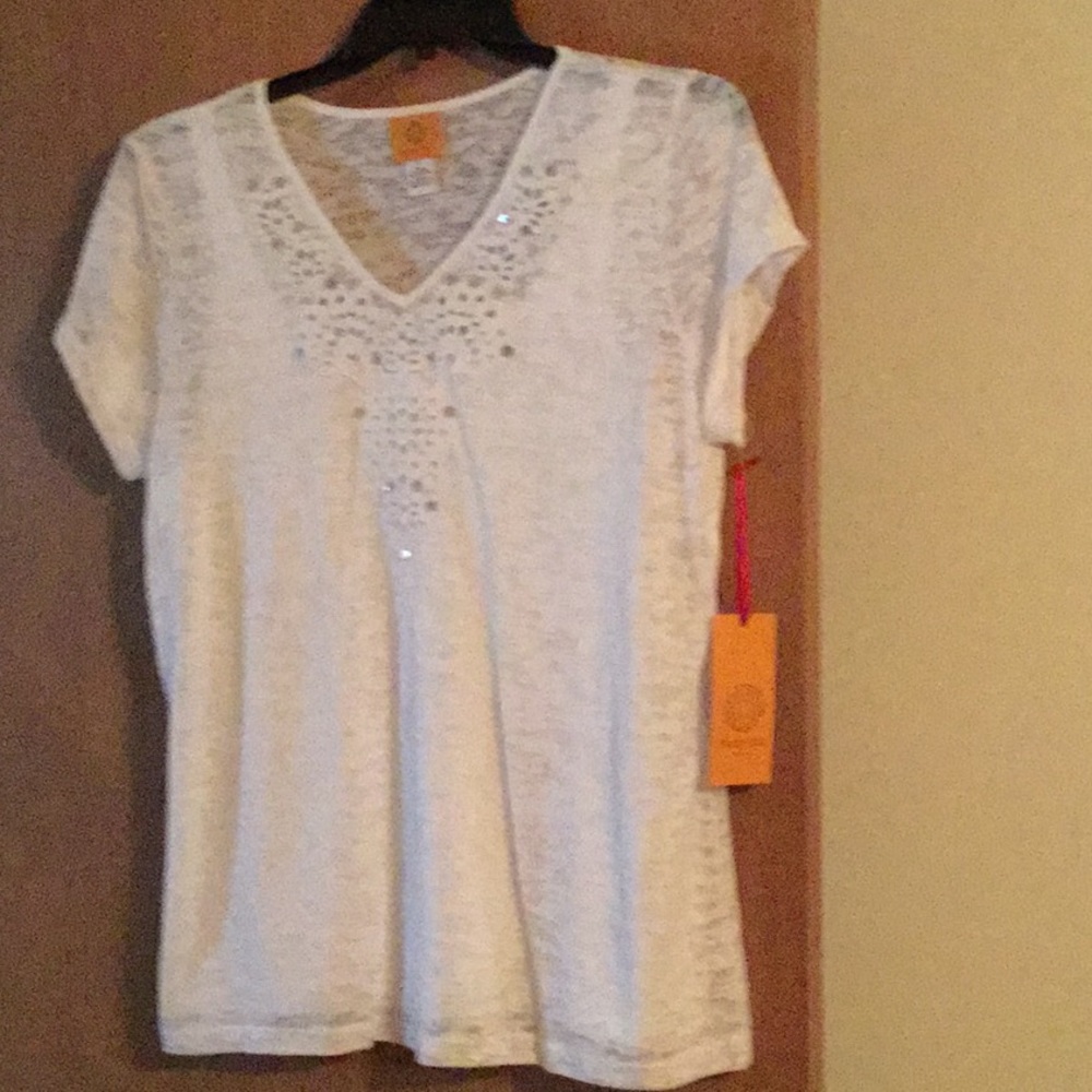 Ruby Rd Sheer, Lined Blouse. - image 1