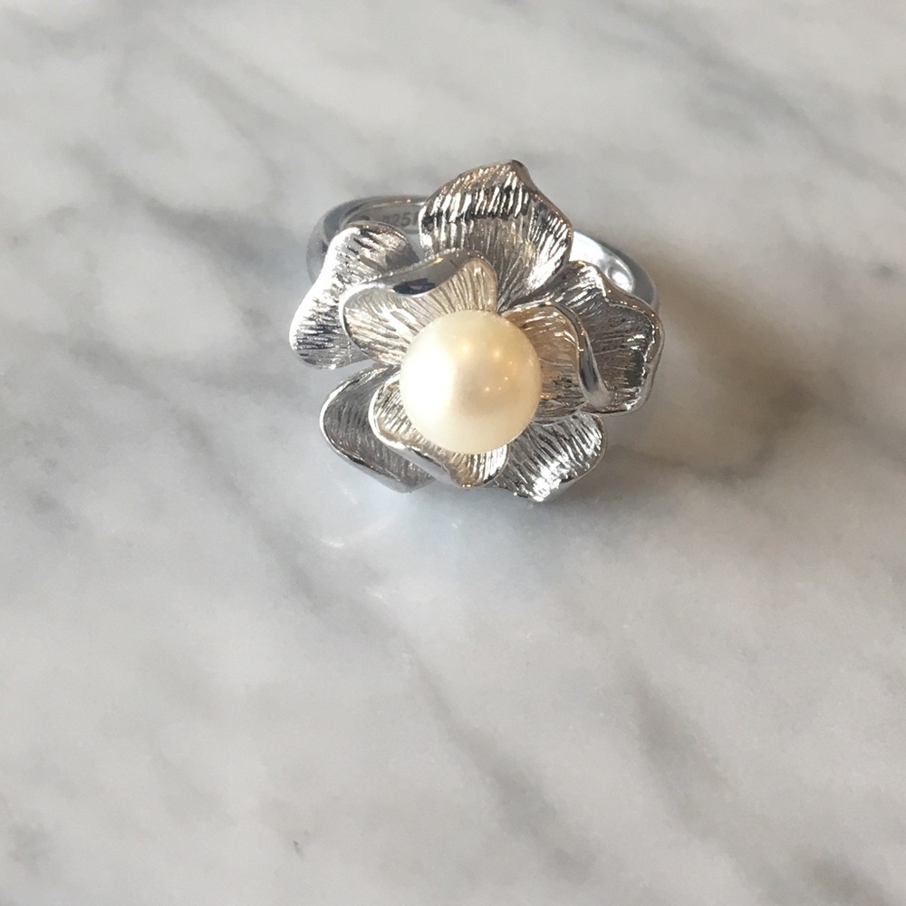 Sterling silver freshwater pearl 925 ring Macy's